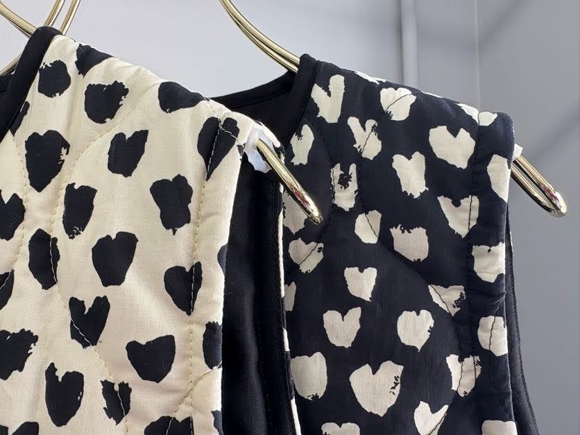 Heart Pattern Padding Vest