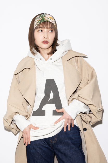 A Logo Print Fleece Hoodie