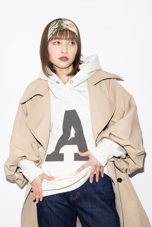 A Logo Print Fleece Hoodie