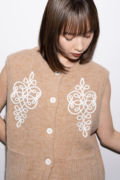 Cord Embroidery Vest