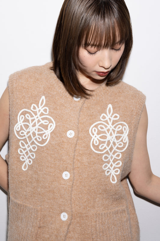 Cord Embroidery Vest