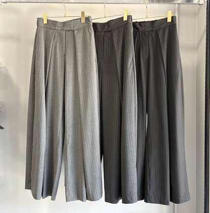 Pinstripe Wide Pants