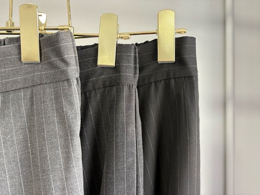 Pinstripe Wide Pants