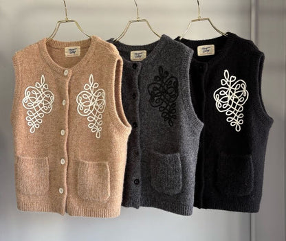 Cord Embroidery Vest