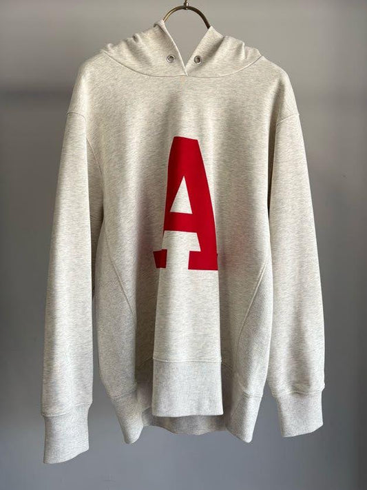 A Logo Print Fleece Hoodie