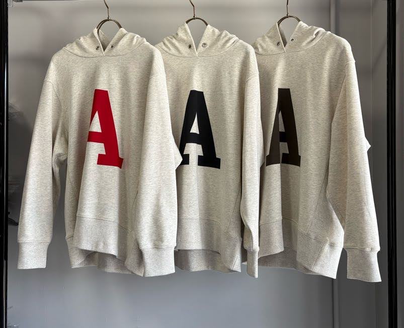 A Logo Print Fleece Hoodie