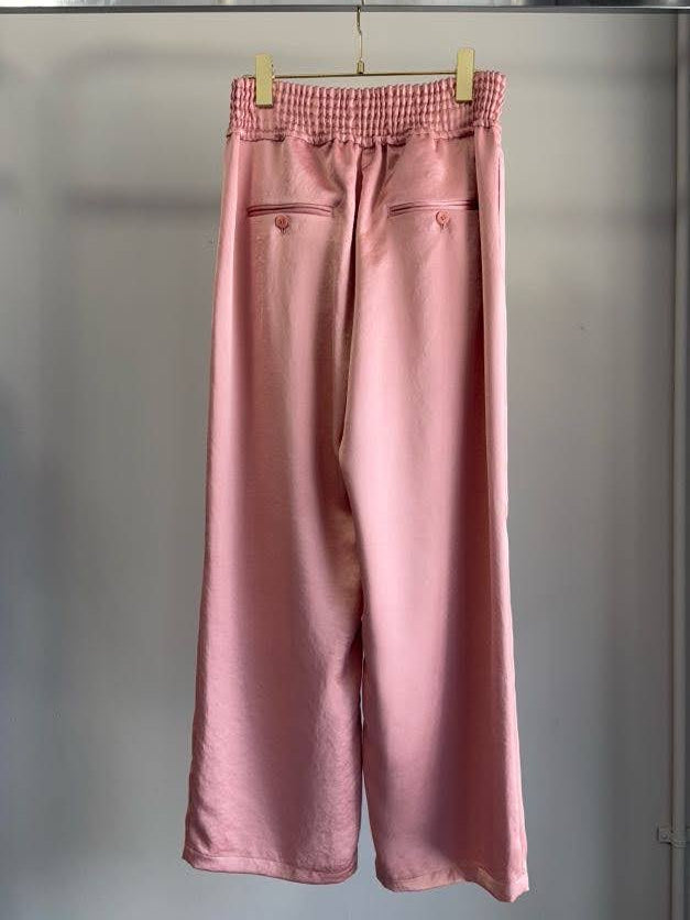 Elastic Waist Satin Pants