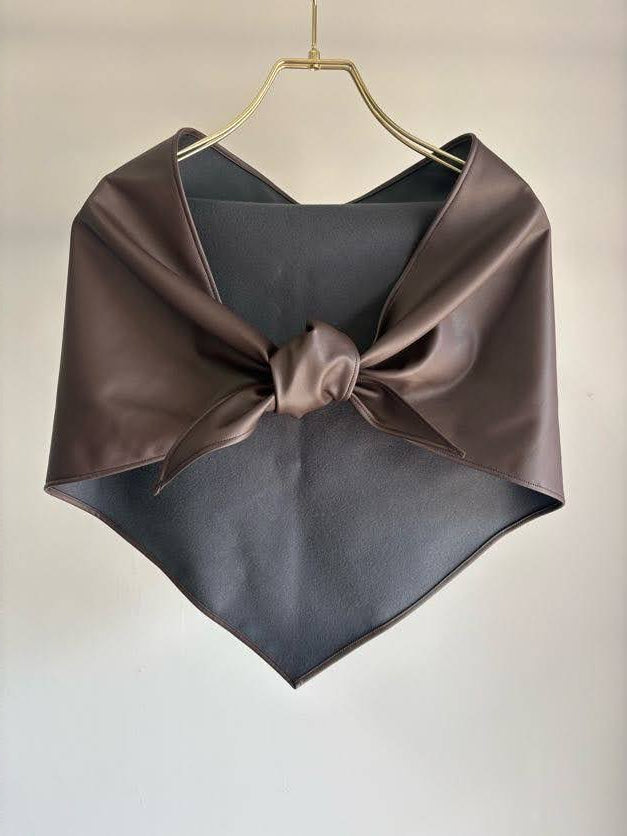 Faux Leather Scarf