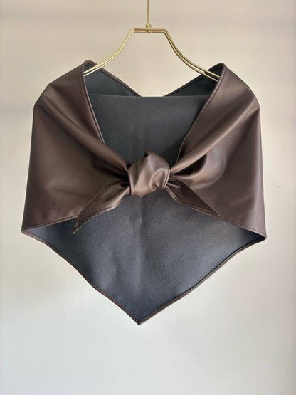 Faux Leather Scarf