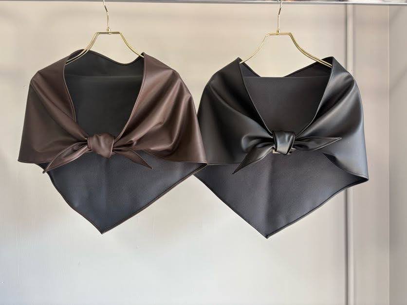 Faux Leather Scarf