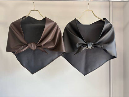 Faux Leather Scarf