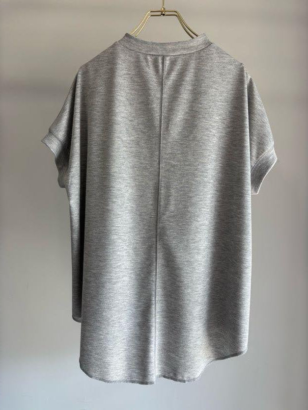 Front Zip Knit Top