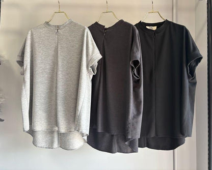 Front Zip Knit Top